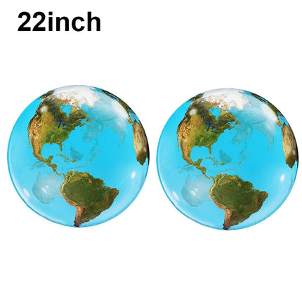 5pcs 22Inch 4D Sphere Outer Space Balloons World Map Galaxy Planet Earth Balloon Space Theme Birthday Decorations World Map Ball
