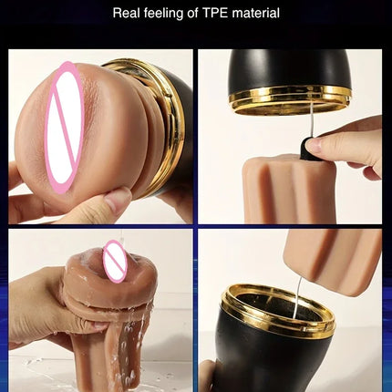 Mens Automatic Masturbation Cup 3D Realistic Vaginal Penis Pump Trainer Pocket Pussy Blowjob Dicks Stimulator Adult Men Sex Toys