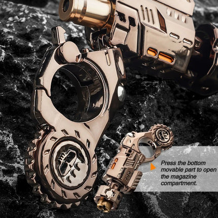 Metal Alloy Shell-Ejecting Toy Pistol Set Fun Shooting Sensory Toy Stress Relief EDC Office Desk Gadget Gift for Boys Adults