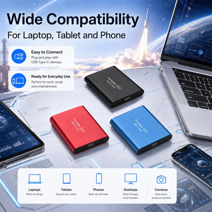 Tough Solid State Hard Disk Comes With Great Anti Shock Performance Mini Portable SSD With Mass Data And Large Capacity