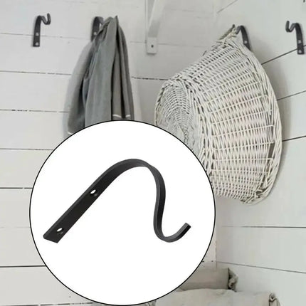 3/6Pcs Metal Hooks J-hook Vintage Wall Hanger Screw Hooks For Bathroom Kitchen Room Cloth Towel Rack Coat Hat Holder