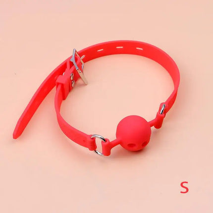 All Silicone Mouth Gag Breathable Ball Gag Adjustable Belt Mouth Sex Toys For Adult SM Games Sexyshop Erotic Accessories