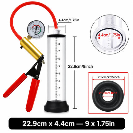 Acrylic Penis Pump Manual Penis Enlarger Penis Extender Trainer Sex Toy for Men Vacuum Pump Male Masturbation Adults Sex Product