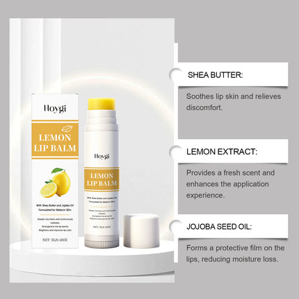 Lip Balm Care Series Lasting Moisturizing Nourishing Lip Care Lemon Turmeric Soothing Tallow Hydrating Balm for Dry Chapped Lips