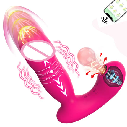 APP Bluetooth Wearable Sucking Thrusting Vibrator G-spot Clitoris Stimulator Vagina Massage Adult Sex Toysfor Couples Men Women