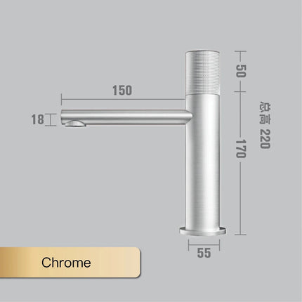 Brass Black Bathroom Faucet Round Hand Washing Toilet Table Under High-End Hotel Hot and Cold Faucet