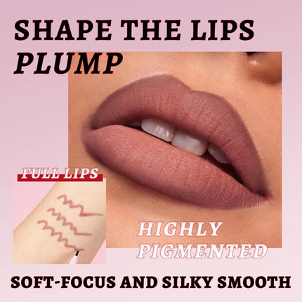 QIBEST Matte Liquid Lipliner Pencil Waterproof Plumping Stain Lipstick Natural Lip Liner Outline Lips Contour Pen Cosmetics