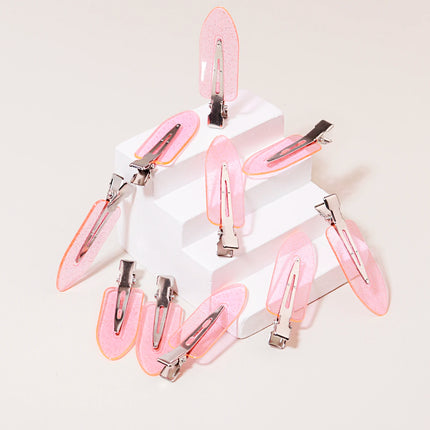 10pcs seamless fashion girl transparent hair clips, makeup facial accessory clips styling hair clips Special for real hair wigs