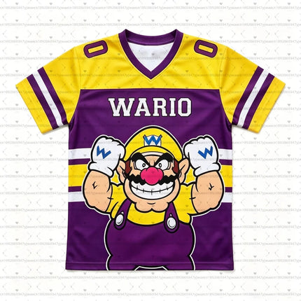 Men Women Super Mario Bros Yoshi Peach T Shirt Kids Summer Dress Boy T-Shirt Men Women Short Sleeve Top Short Sleeve T-Shrit