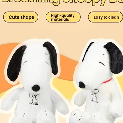2026 Glowing Breathing Snoopy Plush Toy Baby Sleep Aid Cute Calming Stuffed Animal Kids Bedtime Gift。