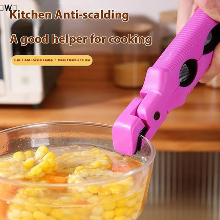 1PC Anti-scald Clip Silicone Kitchen Anti Scald Plate Bowl Dish Pot Holder Anti-hot Clip Lifter Kitchen Accessories Gadget