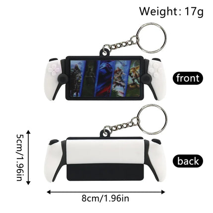 Fashion Ps5 Simulation Drop Glue Console Game Handle KeyChain Boys Pendant llaveros Simple Tide Play Hanging Ornaments Gifts