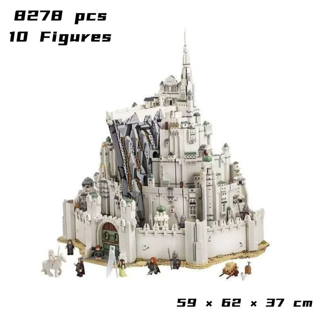 8278pcs The City Minas Tirith Capital Dispaly Model Bricks Building Blocks Kit Cheapest Set Gifts for Adults for Home Decor