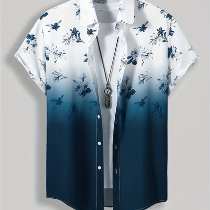 Simple Men's Shirt 3D Printed Retro Fashion Topshort Sleeve Beach Sweatshirt Street Hawaii Short Sleeved Shirt Men's Clothing