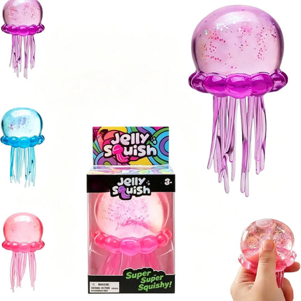 Needoh Nice Cube Sensory Stress Relieve Jellyfish Squishy Pinch Decompression Toy Slow Rebound Fidget Tool Anxiety ADHD Focus