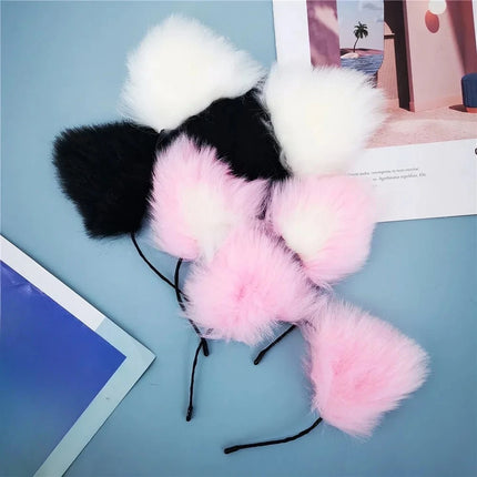 40cm Fox Tail Anal Plug Sexy Plush Cat Ears Headbands Set Butt Plug Tail Erotic Cosplay Sex Toys for Women Anal Masturbating