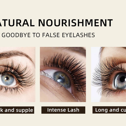 QIBEST Eyelash Growth Serum Natural Ingredients No Irritation Eyebrow Nourishing Enhancer For Longer Thicker Lashes Eyes Makeup