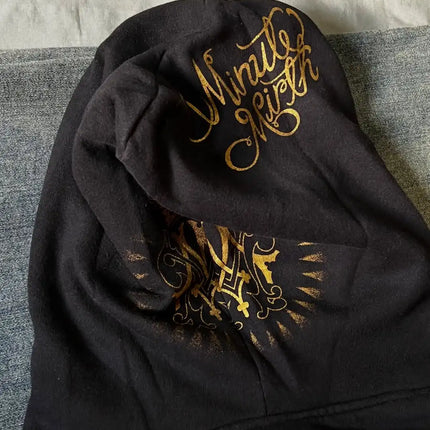 Y2K Harajuku Affliction Hoodie Retro Wing Pattern Printing Oversize Zipper Coat Men Women Hip Hop Personality Casual Sweatshirt