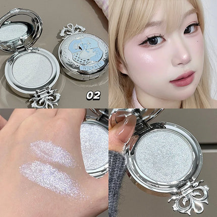 NICEKEY Monochrome Highlighter Champagne Gold Glitter Brighten Shiny Eye Makeup Diamond Shimmer Eyeshadow Palette Contouring