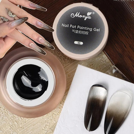 1Jar Cushion Patting Gel Polish Ombre Black White Peach Pat Pat Gel Nail Polish Drawing Liner French Nail Cushion Gradient Gel