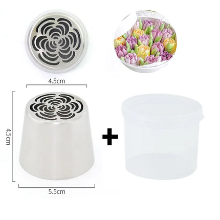 Extra Large Russian Piping Tip-Giant 3D Flower Nozzle for Dramatic Cake Designs Create Massive Buttercream Flowers in 1 Squeeze