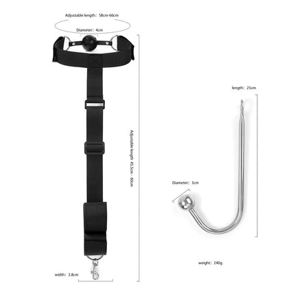 Hot-selling reverse mouth gag, SM training anal hook, reverse mouth gag, adult forced training props, adult products