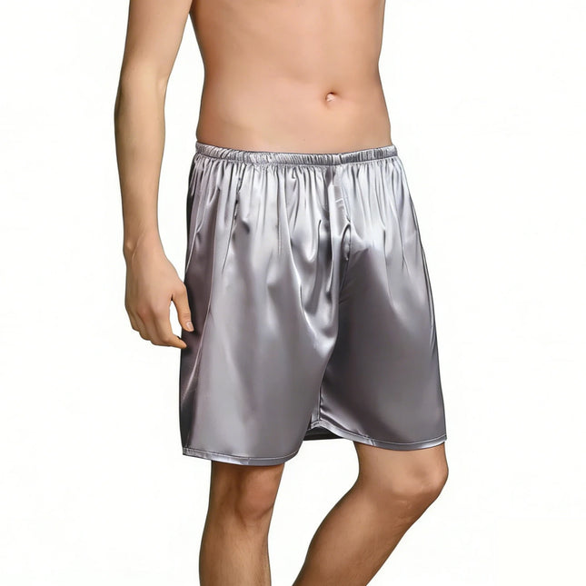 1pc Men's Satin Ice Silk Shorts Lightweight Smooth Comfortable Breathable Sweat-Wicking Casual Lounge Sleep Men Underwear Shorts