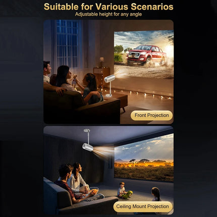 T64C! Mini Projector X5 Portable 4K Video Supported Home Theater Video Beamer US Plug