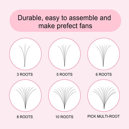 CoMango Easy Fan Lashes Extension DIY 2d/3d/4d/10d Faux Mink Blooming Eye Lash Extensions 0.03/0.05/0.07 Makeup Lashes