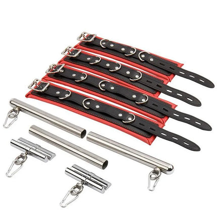 Female BDSM Handcuff Restraint Open Leg Bar Spreader Sex Toy SM Slave Adult Sex Game Harness Neck Collar Hand Ankle Cuffs Kits
