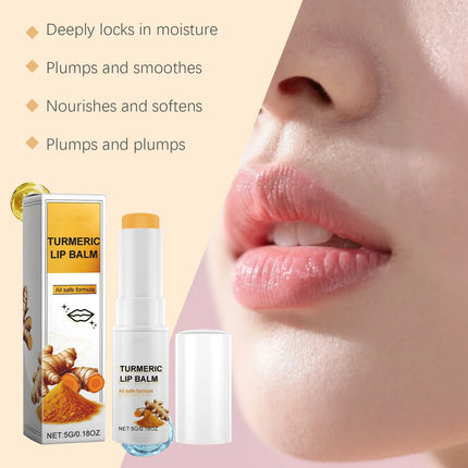 Collagen Moisturizing Lipstick Lasting Hydrate Prevent Dry Reduce Roughness Improving Gloss Enhance Turmeric Root Lip Plump Balm