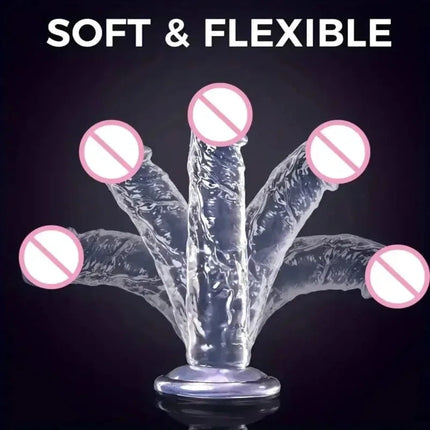 Dildos Sex Toys Dick Cheap Soft Female Vagina Clitoris Anal Masturbators Penis with Suction Cup 5 Colors Consolador Dildo Gode