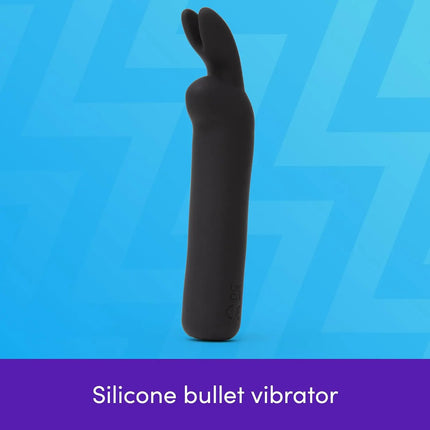 Torvani Store Lovehoney Happy Rabbit Bullet Vibrator for Women | Silicone Mini Vibrator Bullet Personal Massager Adult Toy | 12 Vibration Modes | Rachargeable Clitoral Stimulator | Adult Sex Toys for Couples |Black