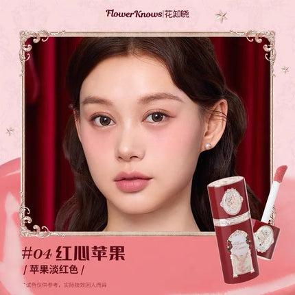 Flower Knows Shells Jewel Collection Embossed Silk Satin Blusher Expands Shrink Cheek Vintage Pearl Makeup