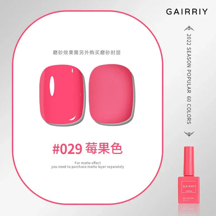 Gairriy 15ml Gel Nail Polish 60 Colors Glitter Soak Off UV LED Semi-Permanent Varnish Nail Art Salon Nail Polish Free Shipping