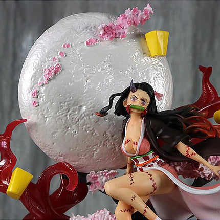 31cm Demon Slayer Kamado Nezuko Anime Girl Figure Model Gk Large Statue Boys Collection Desktop Decoration Ornament Toys Gifts