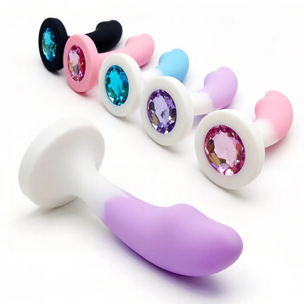 Silicone Anal Plug 3 color 3 Sizes Butt Plug Crystal Base Analplug Sex Toys For Woman Men Anal Toys Anal Dildo Adult Toys