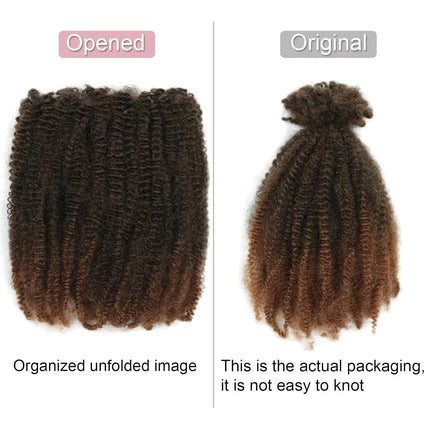 Alibaby 12Inch Synthetic Afro Kinky Twist Marley Crochet Hair Pre-Separated Spring Afro Twist Hair For Butterfly Locs Braids