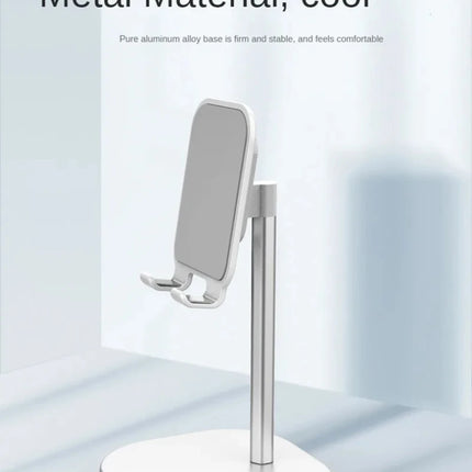 Desktop Phone Holder Tablet Stand For Ipad Phones Universal Bracket Telescopic Adjustable Height Angle Metal Live Support