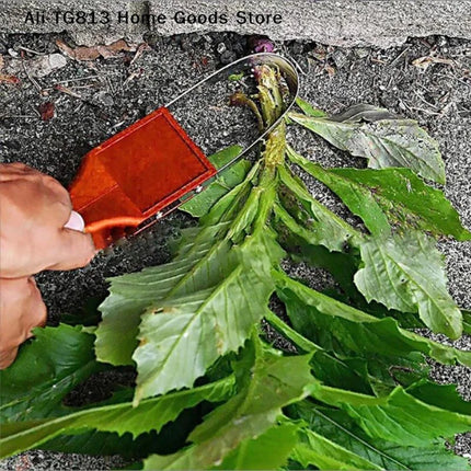 [TG813]Garden Hand Loop Weeder Tool - Iron Loop Design With Sharp Blades - Manual Weeders Tool For Weeding, Loosening