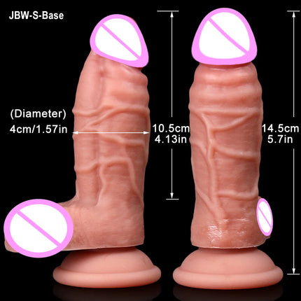 Safer Realistic Soft Big Dildo Double Silicone Small Penis Woman Man Anal adult Sex Toy Suction Cup Dick real Masturbators Cock