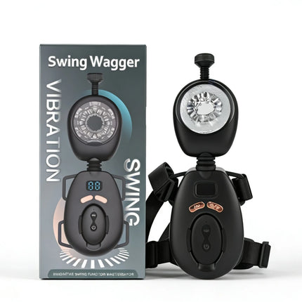Automatic Swing Male Masturbator Wearable, Thrusting Vibrating Masturbator for Men, Male Stroker, Pocket Pussy, Adult Sex Toys