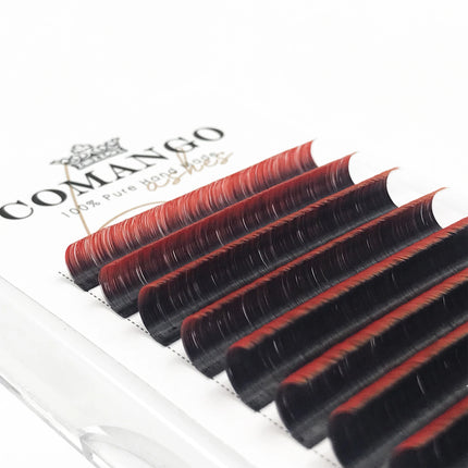 0.07mm Ombre Easy Fan Lashes Extension C/D Curl Wispy Natural Soft Gradient Pink/Blue/Green/Purple Volume Fans Silk Mink Lashes
