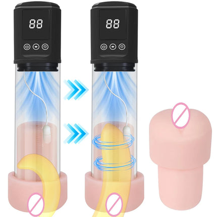 Electric Penis Pump Male Masturbator Delay Endurance Trainer Sucking Vacuum Pump Thicken Enlargement Adult Sex Toy for Men 18+