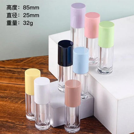 10/30/50pcs 6ml Round Empty Lip Gloss Tube Big Lip Brush Rod Lip Glaze /Lip Oil Tube Liquid Lipstick Tube Cosmetic Container