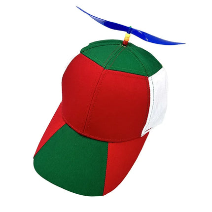 Bamboo Dragonfly Rainbow Sun Cap Funny Adventure Dad Hat Snapback Hat Helicopter Propeller Design for  Boys Girls Adult
