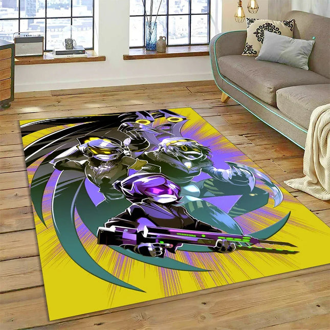 2025 New Style Cartoon Murder Drones Uzi Robot 3D Rug Carpet for Living Room Bedroom Home Decor, Non-slip Sofa Doormat Floor Mat