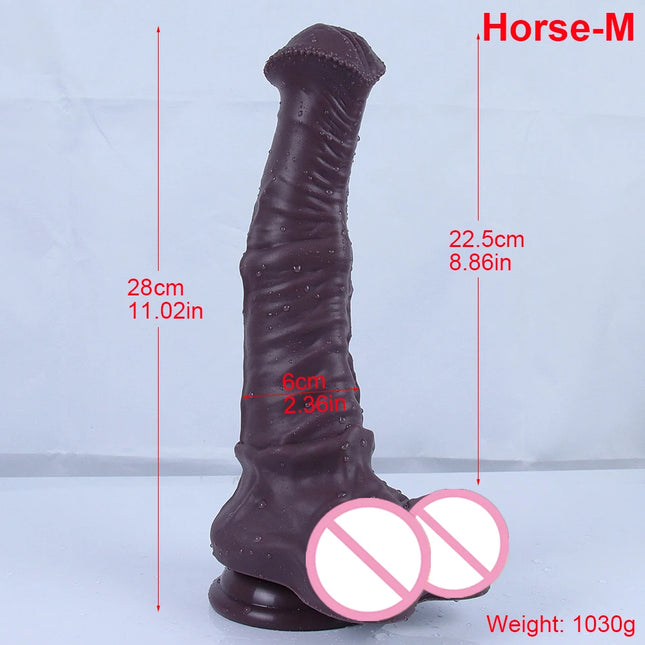 S/M/L Huge Horse Dildo Realistic Animal Penis High Simulation Sex Toys With Suction Cup Anal Plug for Adults Masturbation Orgasm