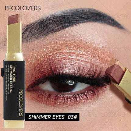 Two-color Push-pull Eye Shadow Stick, Multi-color Selection, One-touch Shape, Long-lasting and Natural, Eye Cosmetics