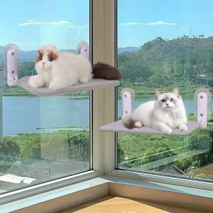 Wall Mounted Suction Cup Cat Hammock Breathable Foldable Sunbathing Hanging Cat Bed Rectangular Wear Resistant